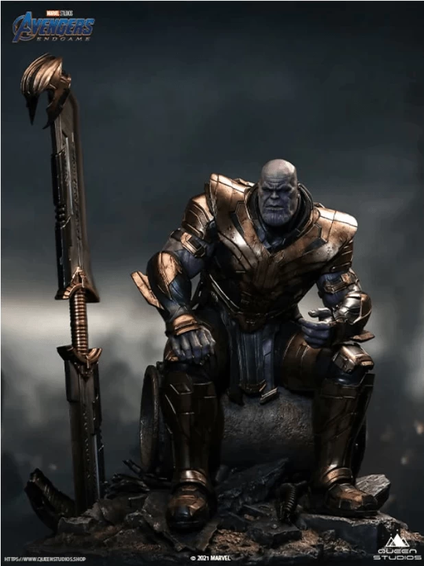 Thanos 1/4 Scale Statue By Queen Studios Ca 72 Cm Deluxe