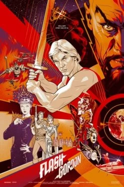 Flash Gordon (1980 Film) Screen Print By Martin Ansin