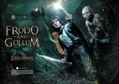 Herr Der Ringe Statue 1/4 Frodo & Gollum Version 46 Cm -Optimal Model Geschäft pmlotr 07 a03 1