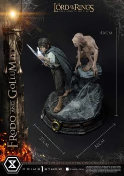 Herr Der Ringe Statue 1/4 Frodo & Gollum Bonus Version 46 Cm -Optimal Model Geschäft pmlotr 07 a06 height