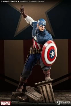 Captain America Premium Format Figure By Sideshow Collectibles Allied Charge On Hydra EXCLUSIVE Gebraucht -Optimal Model Geschäft s l16j00
