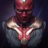Vision 1/1 Life-size Bust Marvel Avengers By Queen Studios Ca 66 Cm