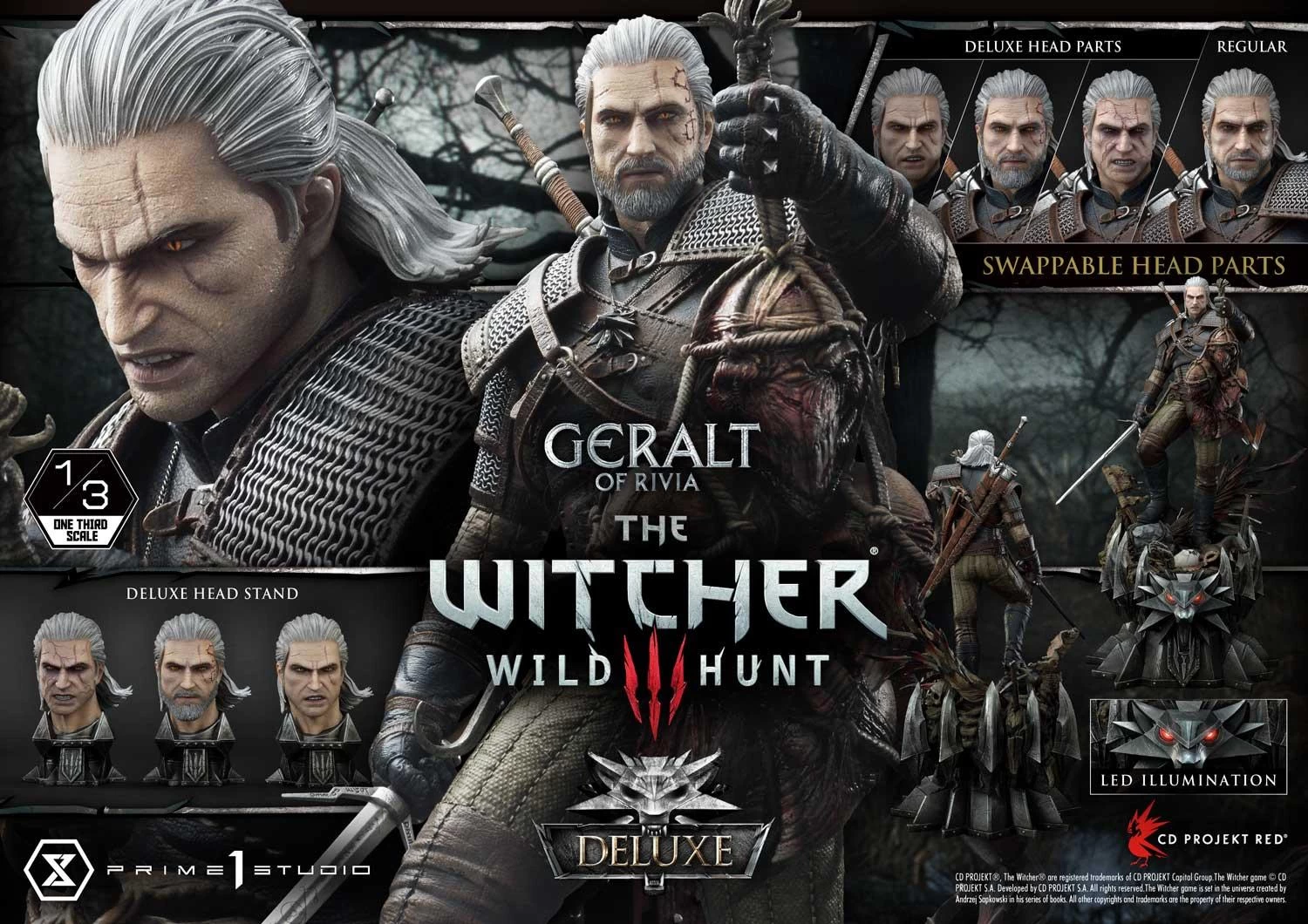 Witcher 3 Wild Hunt Statue 1/3 Geralt Von Riva Deluxe Version 88 Cm 3 Witcher 3 Wild Hunt Statue 1/3 Geralt Von Riva Deluxe Version 88 Cm