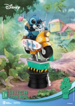 Disney D-Stage PVC Diorama Stitch Coin Ride 16 Cm