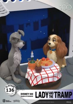 Disney 100th Anniversary D-Stage PVC Diorama Lady And The Tramp 12 Cm -Optimal Model Geschäft x bkdds 136 h