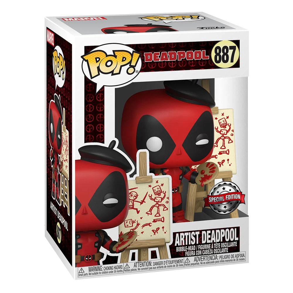 Marvel Deadpool 30th Anniversary POP! Vinyl Figur Artist Deadpool 9 Cm 3 Marvel Deadpool 30th Anniversary POP! Vinyl Figur Artist Deadpool 9 Cm