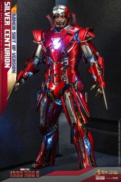 Iron Man 3 Movie Masterpiece Actionfigur 1/6 Silver Centurion (Armor Suit Up Version) 32 Cm -Optimal Model Geschäft x hot909463 b