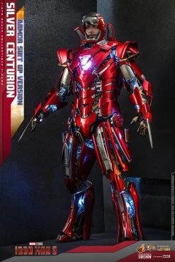 Iron Man 3 Movie Masterpiece Actionfigur 1/6 Silver Centurion (Armor Suit Up Version) 32 Cm -Optimal Model Geschäft x hot909463 c