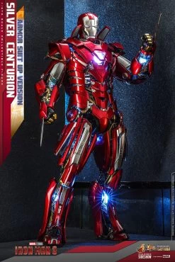 Iron Man 3 Movie Masterpiece Actionfigur 1/6 Silver Centurion (Armor Suit Up Version) 32 Cm -Optimal Model Geschäft x hot909463 e