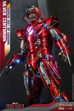 Iron Man 3 Movie Masterpiece Actionfigur 1/6 Silver Centurion (Armor Suit Up Version) 32 Cm -Optimal Model Geschäft x hot909463 j