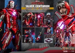 Iron Man 3 Movie Masterpiece Actionfigur 1/6 Silver Centurion (Armor Suit Up Version) 32 Cm -Optimal Model Geschäft x hot909463 o