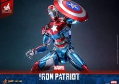 Marvel Comic Diecast Masterpiece Actionfigur 1/6 Iron Patriot Hot Toys Exclusive 32 Cm