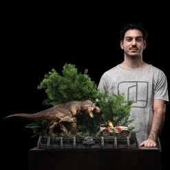 Jurassic Park Demi Art Scale Statue 1/20 T-Rex Chase -Optimal Model Geschäft x is95716 n