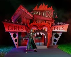 Beetlejuice (1988) Diorama Trenchcoat With Spikes Inferno Room Deluxe Set