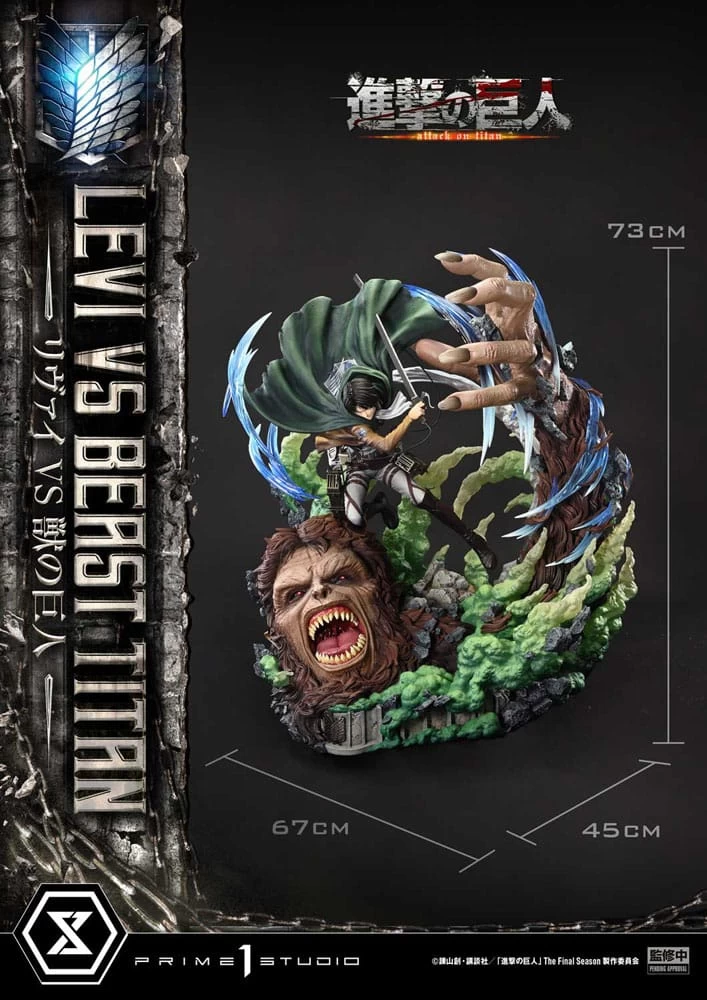 Attack On Titan Ultimate Premium Masterline Series Statue 1/4 Levi Versus Beast Titan 73 Cm 12 Attack On Titan Ultimate Premium Masterline Series Statue 1/4 Levi Versus Beast Titan 73 Cm – Bild 10