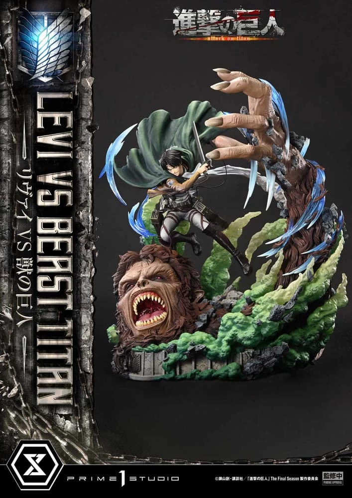Attack On Titan Ultimate Premium Masterline Series Statue 1/4 Levi Versus Beast Titan 73 Cm 13 Attack On Titan Ultimate Premium Masterline Series Statue 1/4 Levi Versus Beast Titan 73 Cm – Bild 11