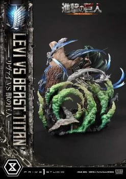Attack On Titan Ultimate Premium Masterline Series Statue 1/4 Levi Versus Beast Titan Bonus Version 73 Cm -Optimal Model Geschäft x p1supmaot 02 g 1