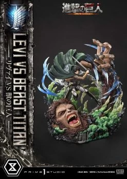 Attack On Titan Ultimate Premium Masterline Series Statue 1/4 Levi Versus Beast Titan Bonus Version 73 Cm -Optimal Model Geschäft x p1supmaot 02 h 1