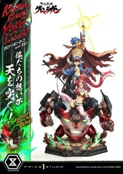 Gurren Lagann Ultimate Premium Masterline Series Statue 1/4 Kamina, Simon & Yoko With Lagann 97 Cm