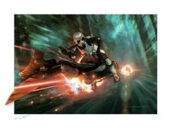 Endor Chase Art Print By Jerry Vanderstelt